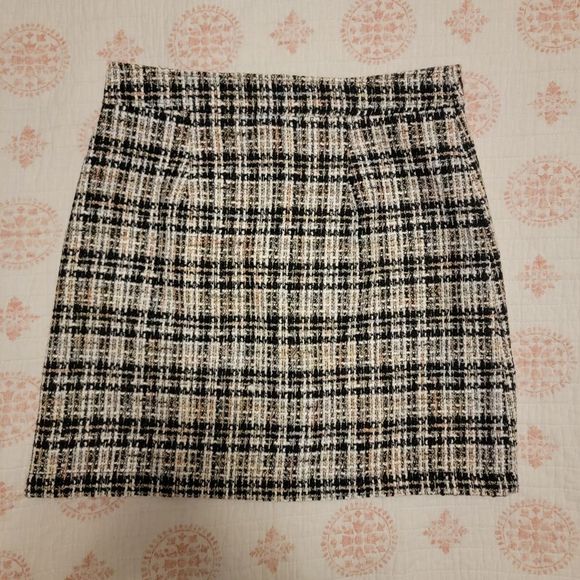 NEW LOFT Ann Taylor Tweed Shimmer Shift Skirt - Picture 10 of 10